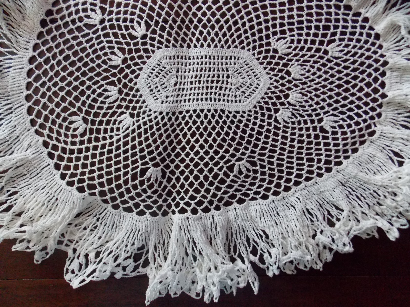 Vintage Handmade Crochet Doily White #176
