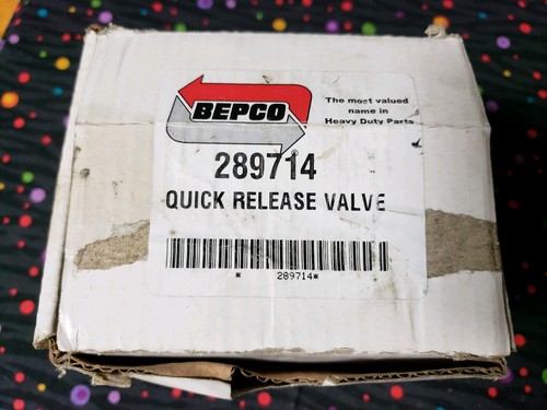 BEPCO 289714 Quick Release Valve, Brand New With Box
