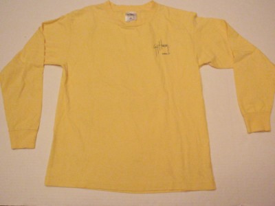 Guy Harvey Yellow Long Sleeve Shirt Boys Large Mako Shark and Tuna
