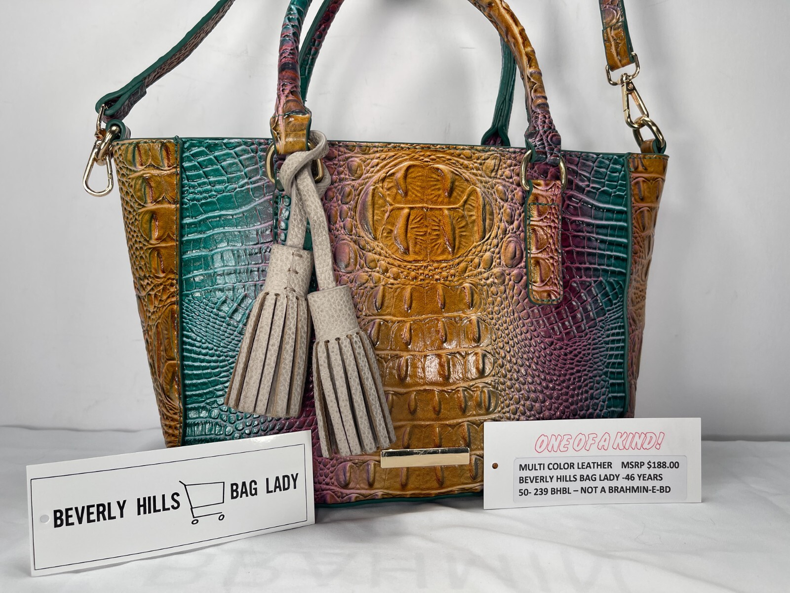 BEVERLY HILLS BAG LADY TODAY NWT 139.00 MSRP 188.00 NOT A COUNTERFEIT