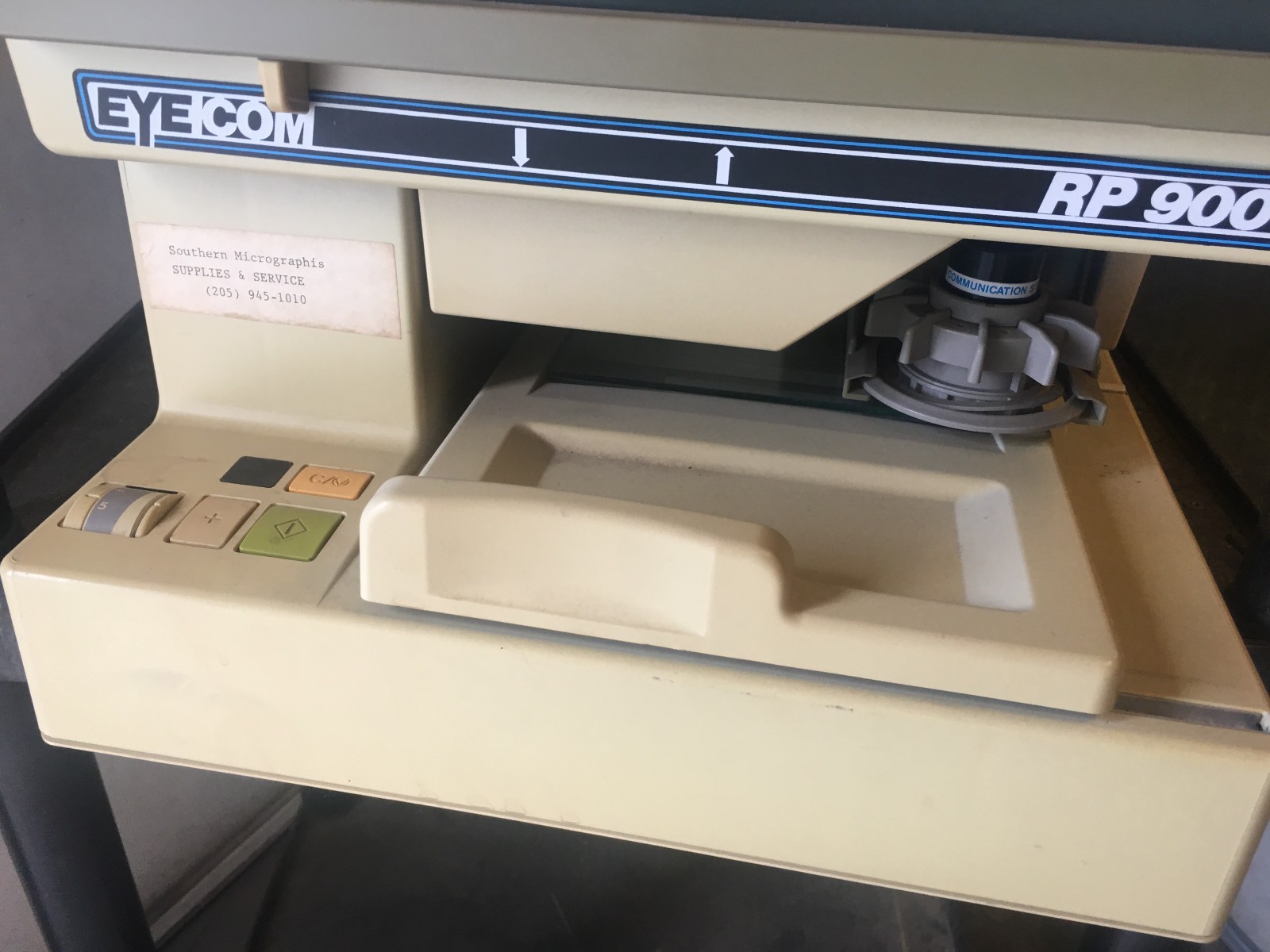 EyeCom RP9000 Microfilm Microfiche Reader Printer UNTESTED ar