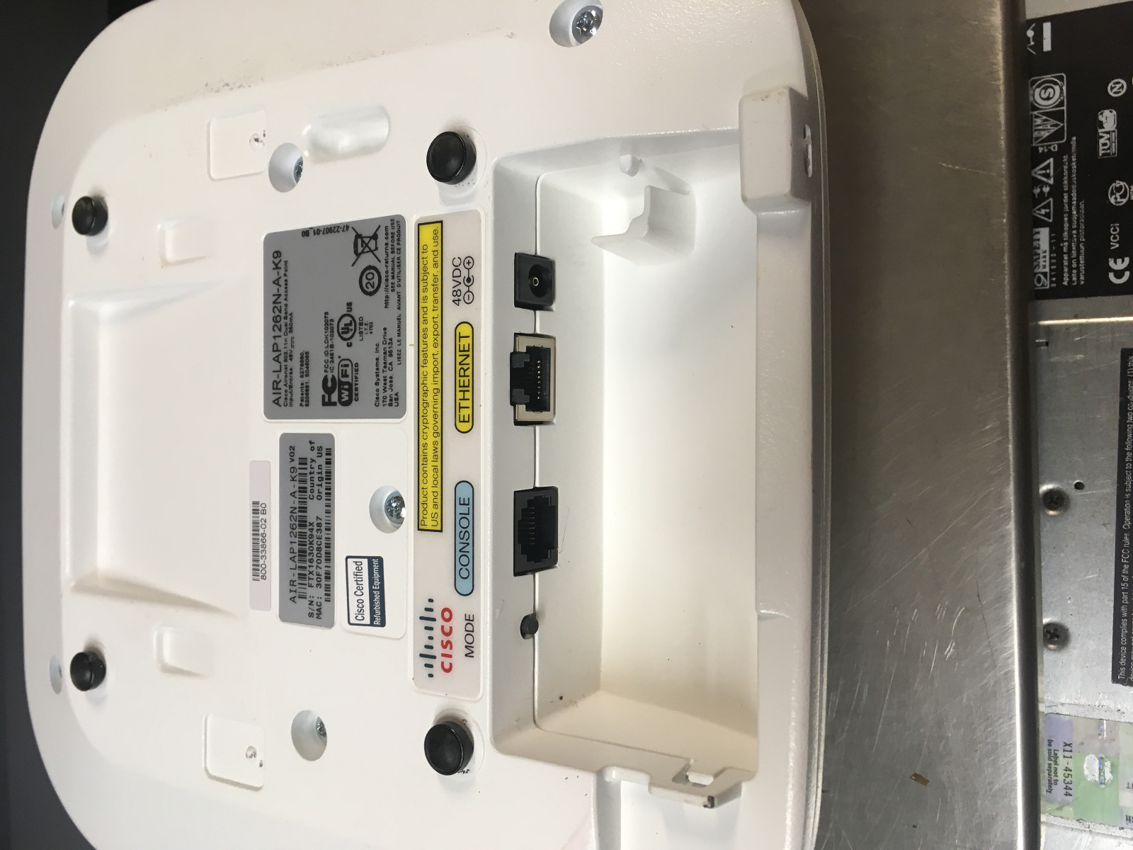 Cisco Aironet AIR-LAP1262N-A-K9 802.11a/b/g/n Wireless Access Point