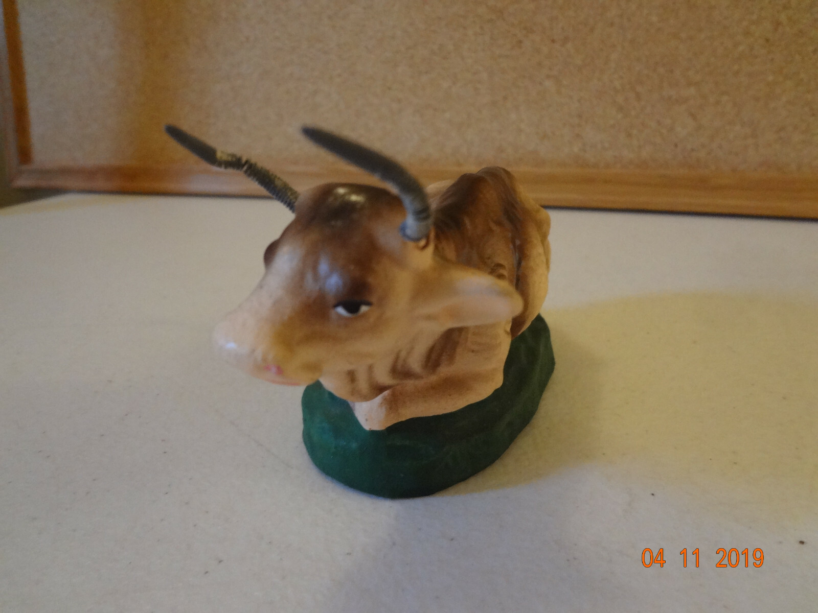 Vintage Cow Bull Nativity Scene Animal Figurine - Made in Japan