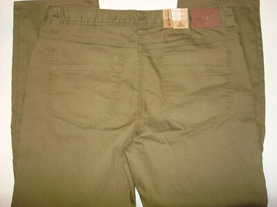 NWT New Mens 35 X 30 Prana Organic Bridger Jeans Peat Green Denim Brown Straight