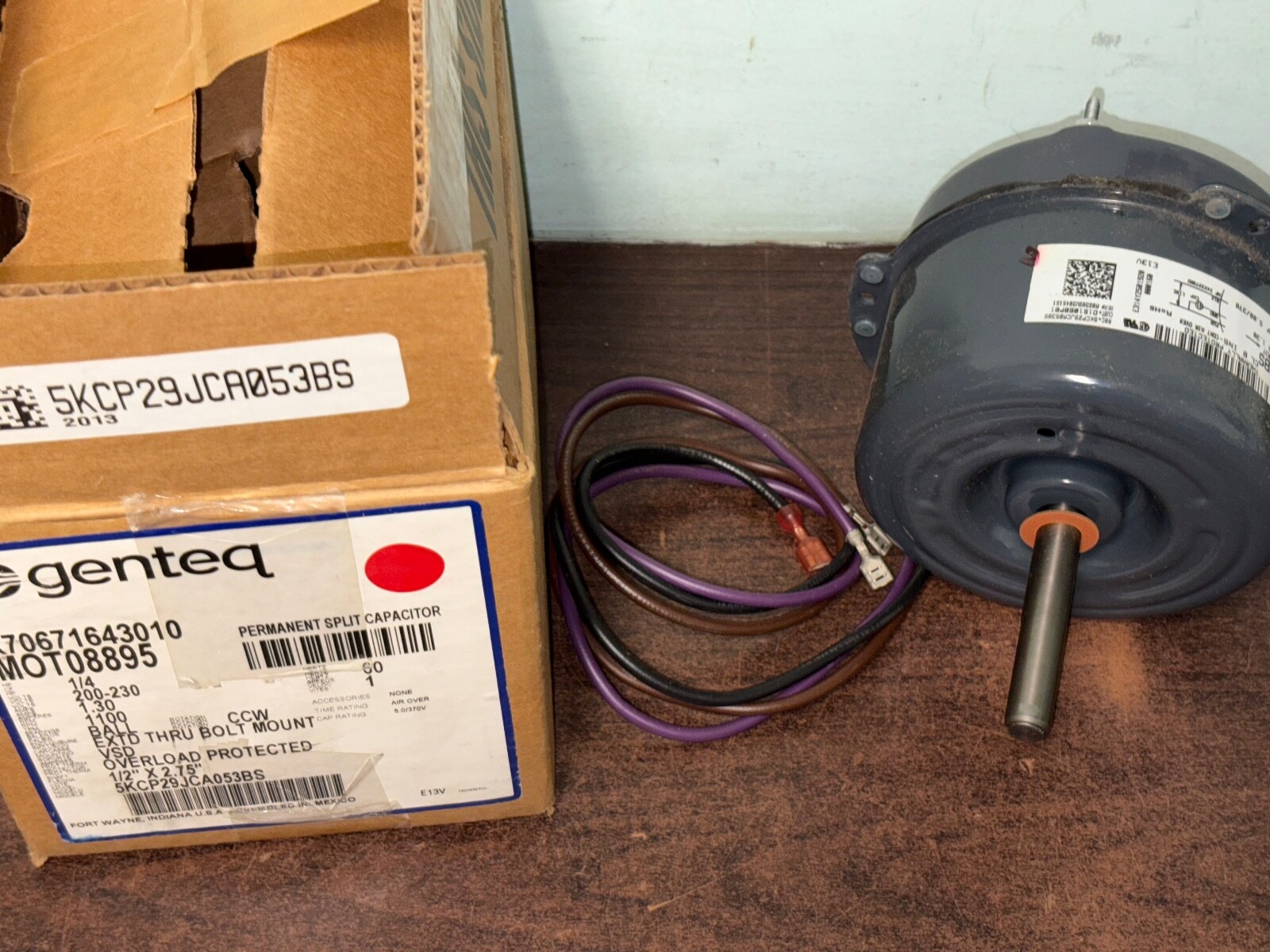 NOS GENTEQ 5KCP29JCA053BS MOT08895 Trane American Standard NOS GENTEQ 5KCP29JCA053BS MOT08895 Trane American Standard