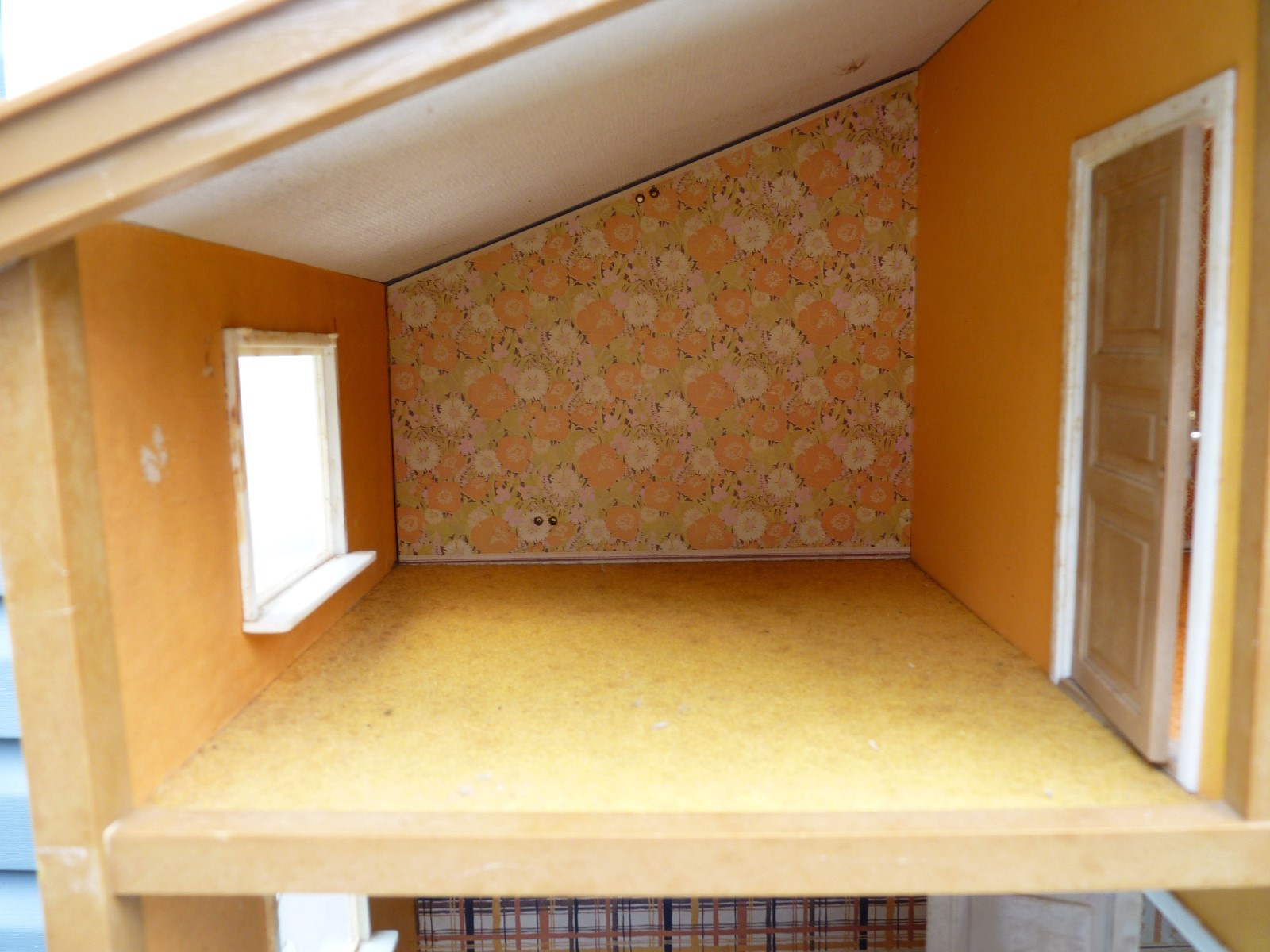 AMAZING DANISH MODERN Vintage LUNDBY Sweden MID CENTURY  Three Story DOLLHOUSE