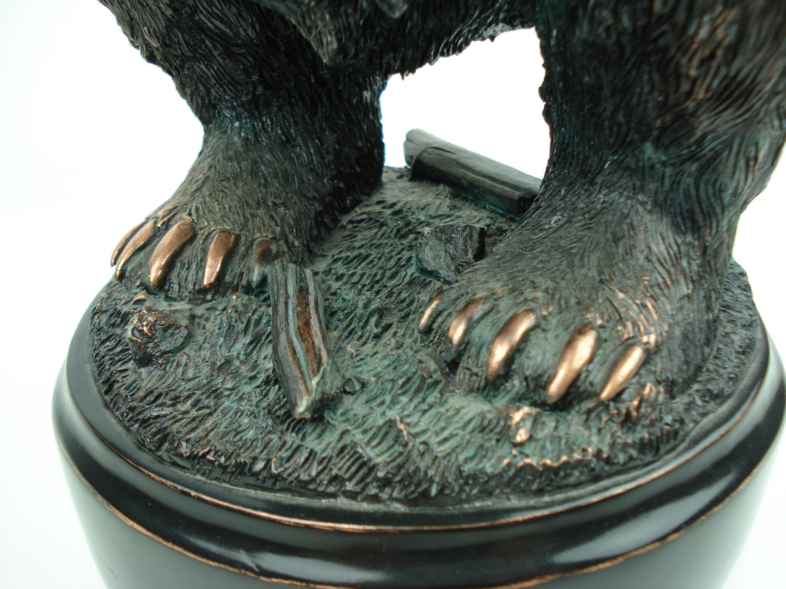 Market Grizzly Bear Electroplated Bronze Figurine Statue 13