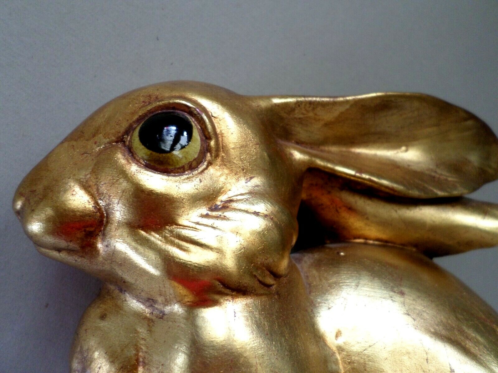 Vintage Freeman McFarlin Pottery Gold Rabbit Bunny