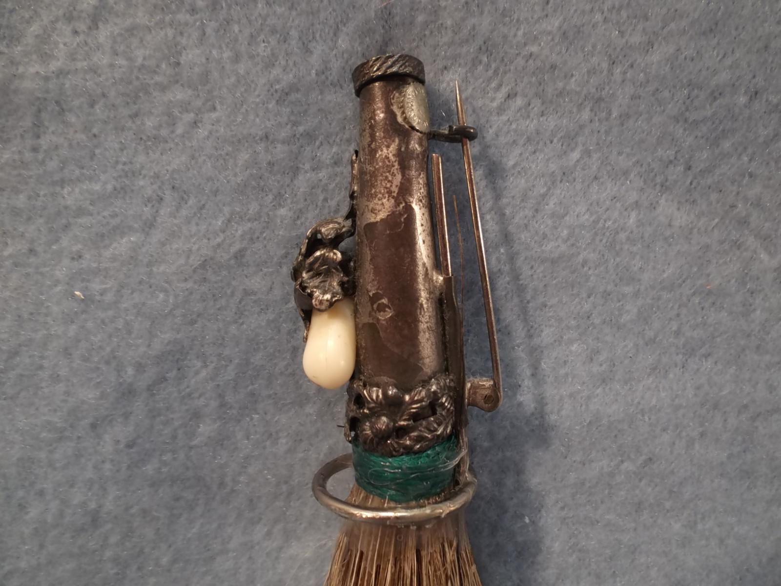 Vintage Kilt Pin Brush-German Silver