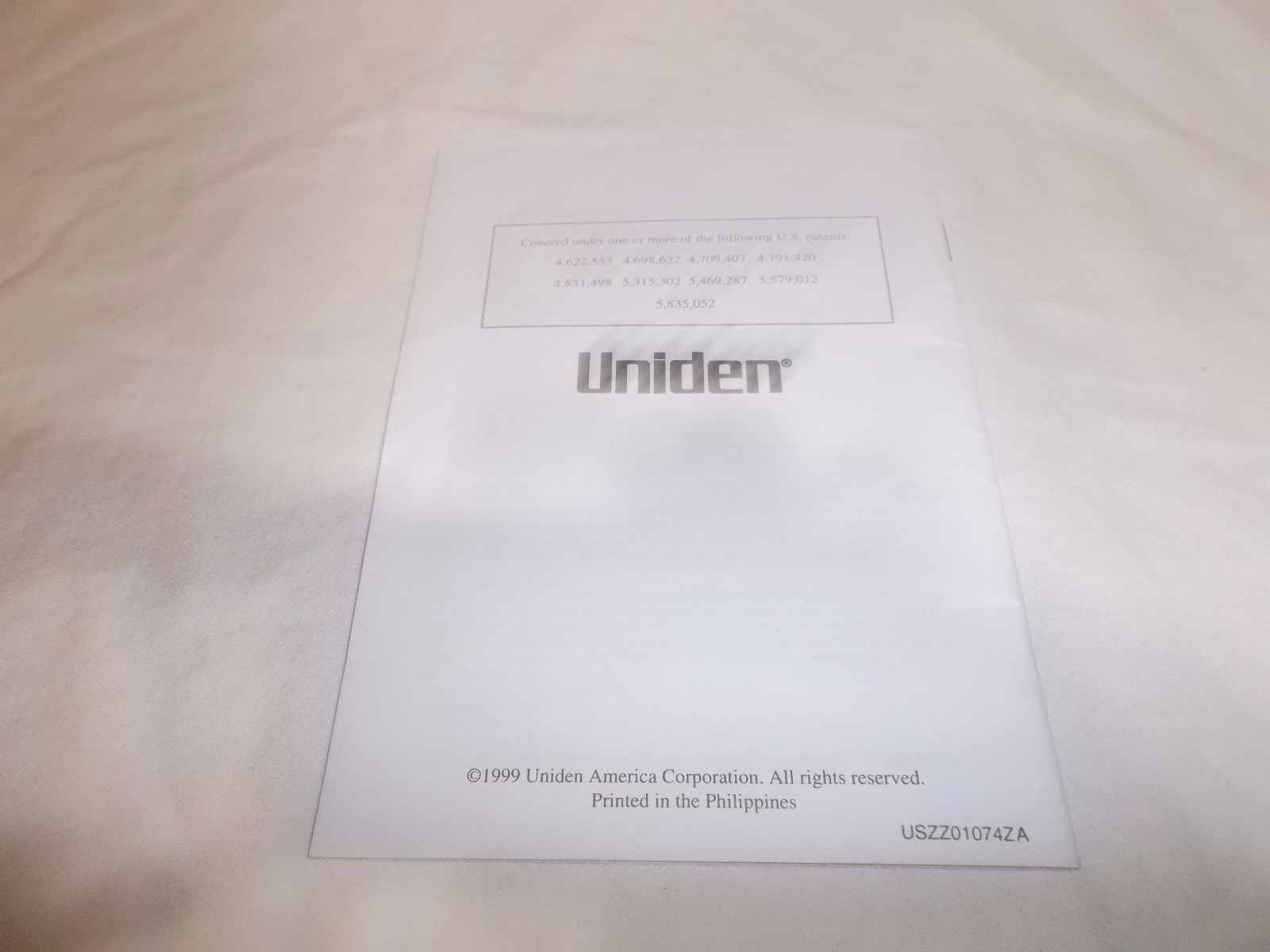 Uniden LRD 737 Radar Detector Operating Guide User's Manual Instructions