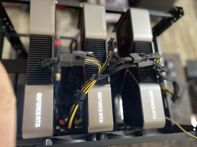 Crypto Currency Mining Rig 6 RTX 3090 ETH SUPER Miner ~ 720 MH/s