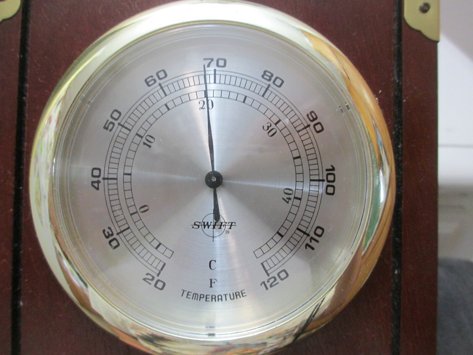 Vintage Swift Instruments Wood Weather Station Thermometer Barometer Humidity