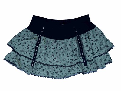 Hot Topic Thorn & Fable Green Butterfly Mushroom Tiered Skirt Plus Size 1