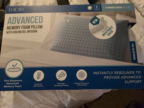 lucid advanced memory foam pillow