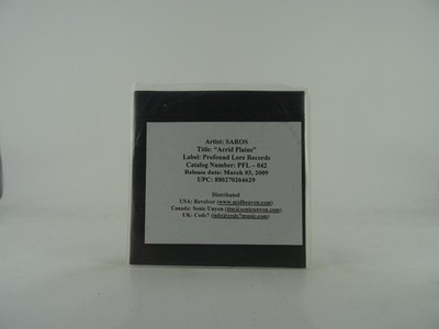 SAROS ACRID PLAINS (334) Promo CD Album  PROFOUND LORE RECORDS