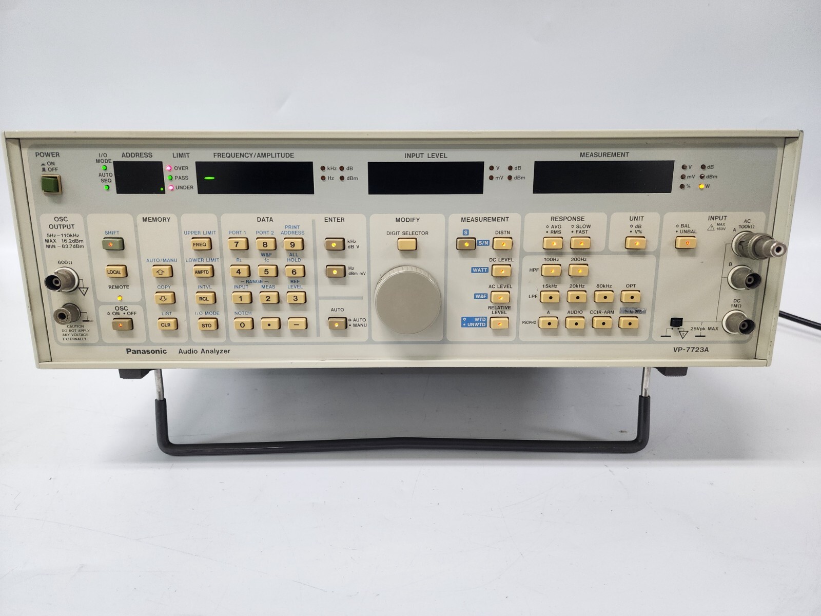 パナソニック　オーディオアナライザー　VP7723A　動作品 Panasonic VP-7723A Audio Analyzer, 5 Hz to 110 kHz | eBay