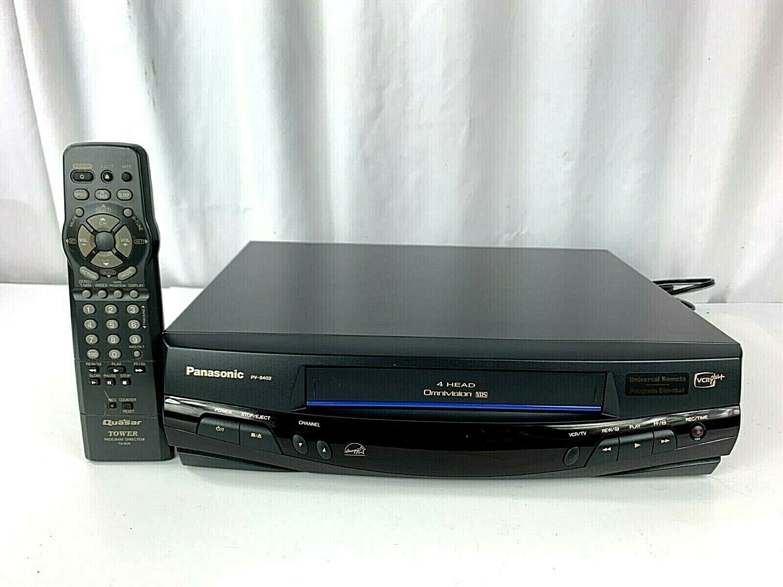 Panasonic PV-8402 VCR 4 Head Omnivision VHS Player w/REMOTE - TESTED | eBay Panasonic PV-8402 VCR 4 Head Omnivision VHS Player w/REMOTE - TESTED | eBay