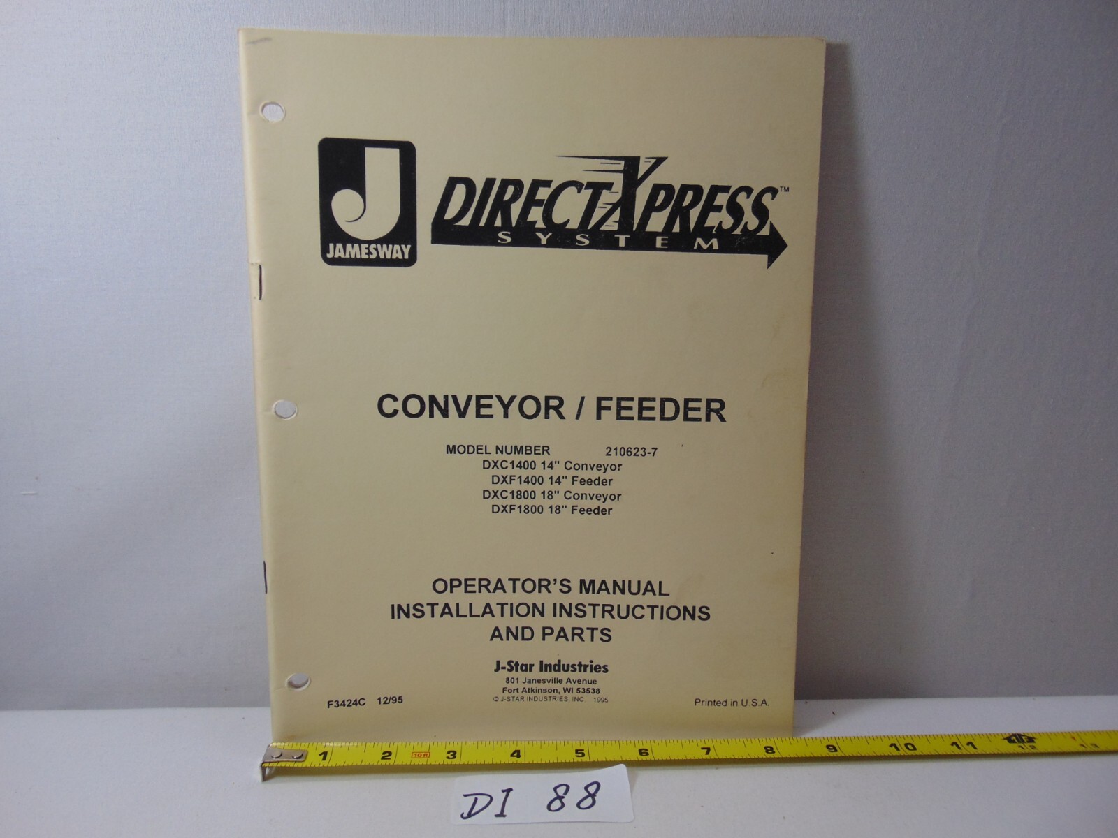 Jamesway J-Star Industries Book Farm Parts & Manual Conveyor