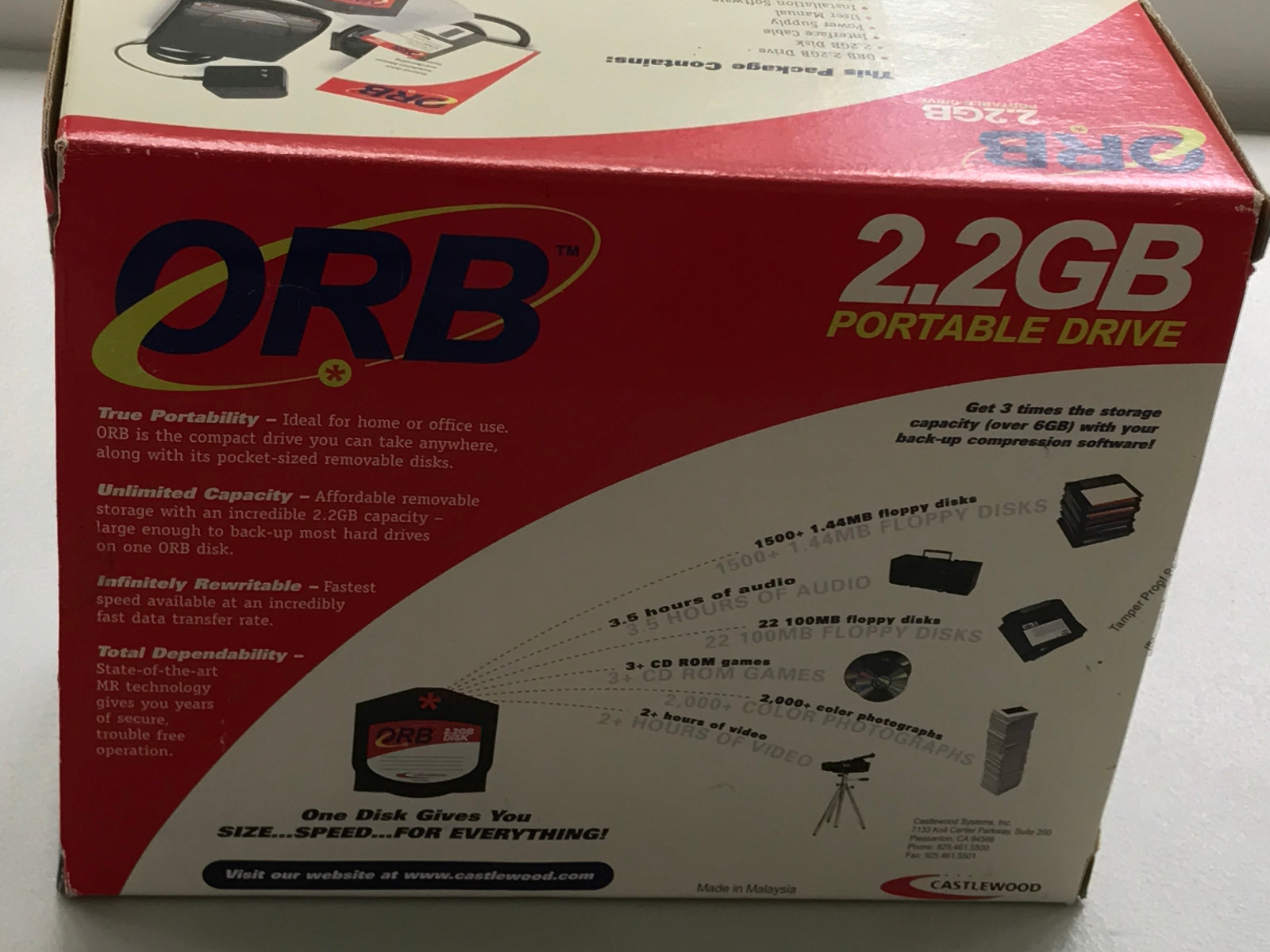 Vintage ORB Ultra SCSI External Removable Media Drive 2.2GB EXCELLENT