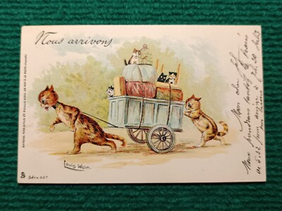 CPA - Nous arrivons - 1904 - Illustrateur LOUIS WAIN CAT