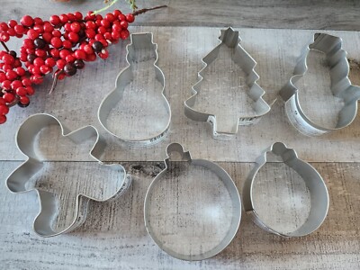NEW Metal Holiday Cookie Cutter Lot Christmas - Snowmen Gingerbread Man Tree +