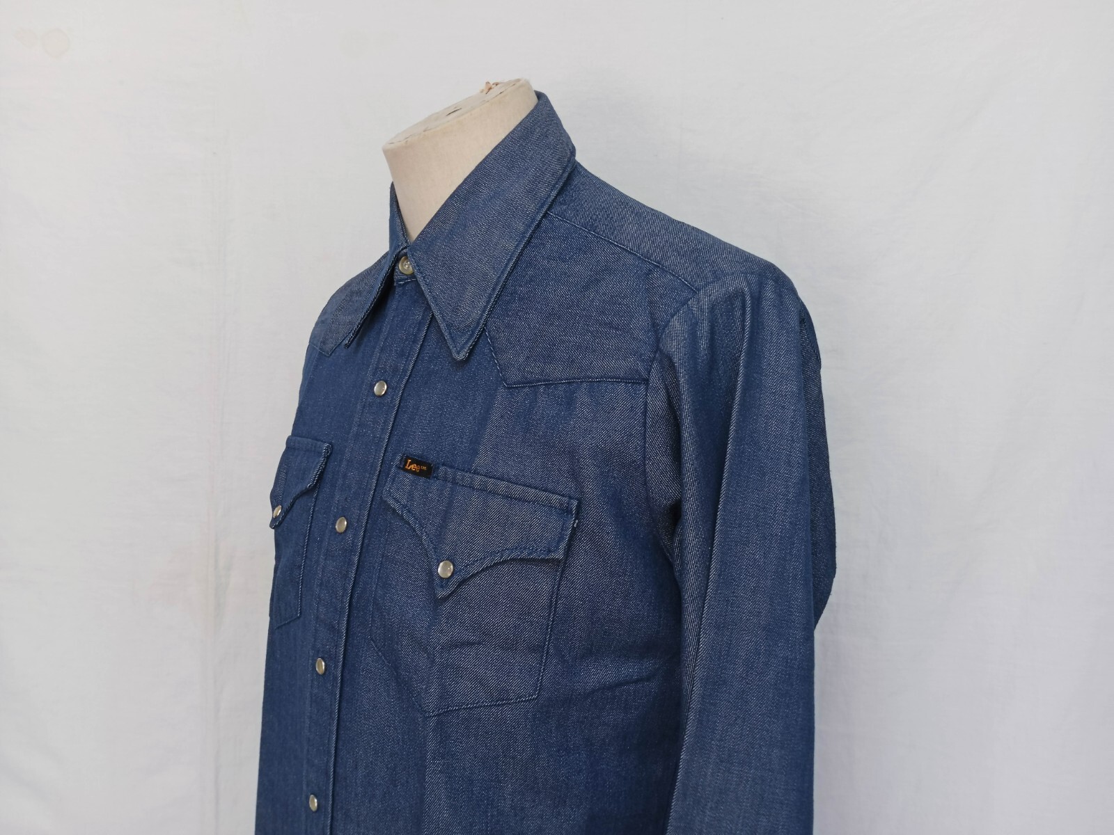 トップス 70s Lee RIDERS Polyester Western Shirts Vintage 70s Blue Plaid Knit Western Shirt, Lee – The Hip