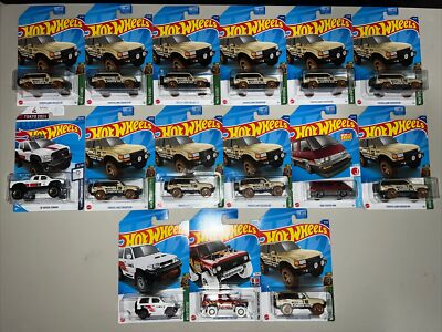 2022 Hot Wheels MUD STUDS Toyota Land Cruiser 80 Tundra Patrol Pajero Lot Of 15.