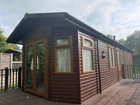 Static For Sale Off Site Stately Albion Log Cabin 40x13, 2 Bedroom Home