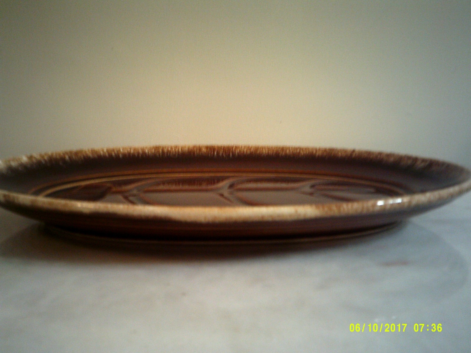 Hull USA pottery ribbed meat platter