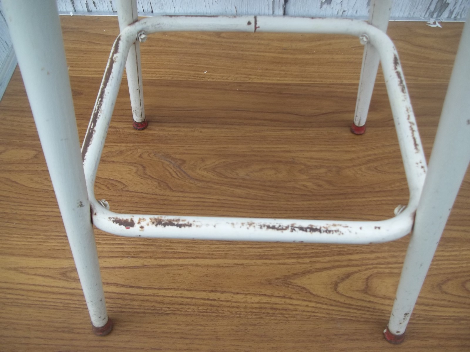 Vtg Ames Maid Not Cosco Painted Metal Kitchen Bar Stool Old Paint 50's 60's
