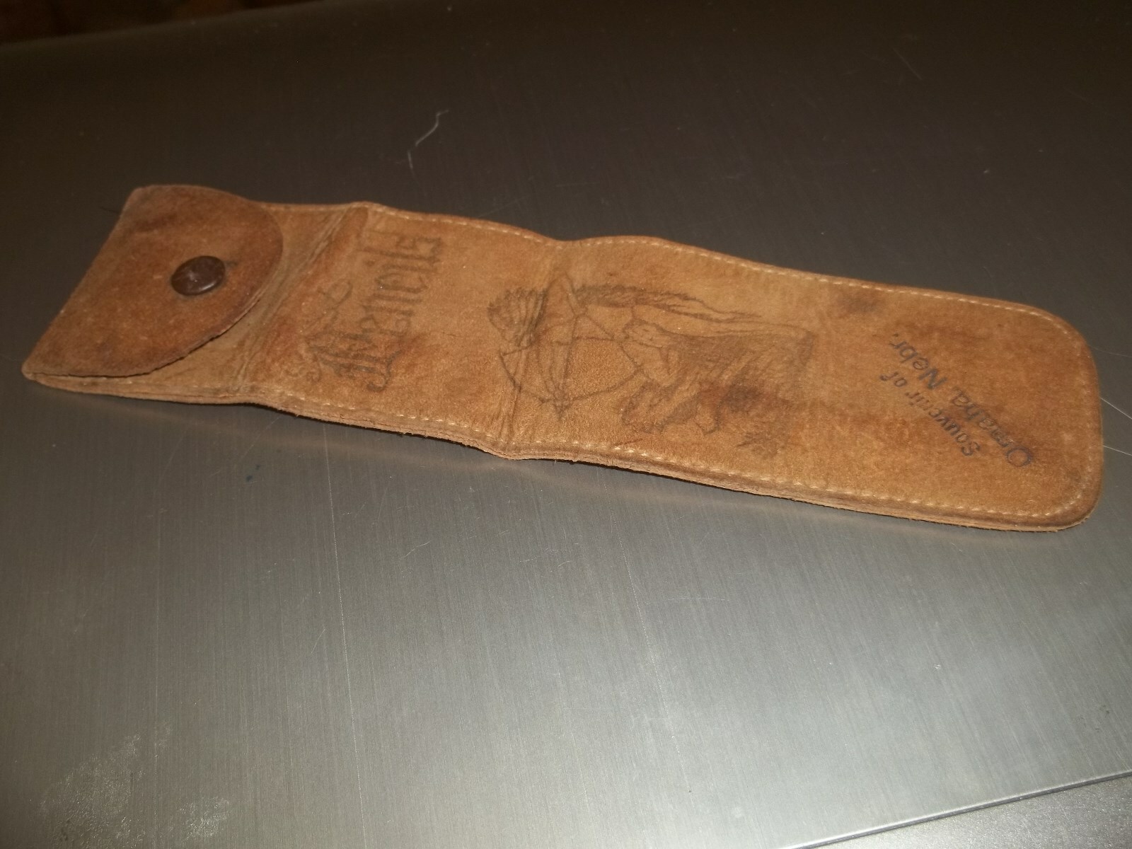 OLD LEATHER SCHOOL PENCIL POUCH
