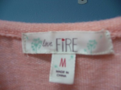 NWT Girls Love Fire Strappy Knit Romper Sun Suit Coral Size M Retail $34