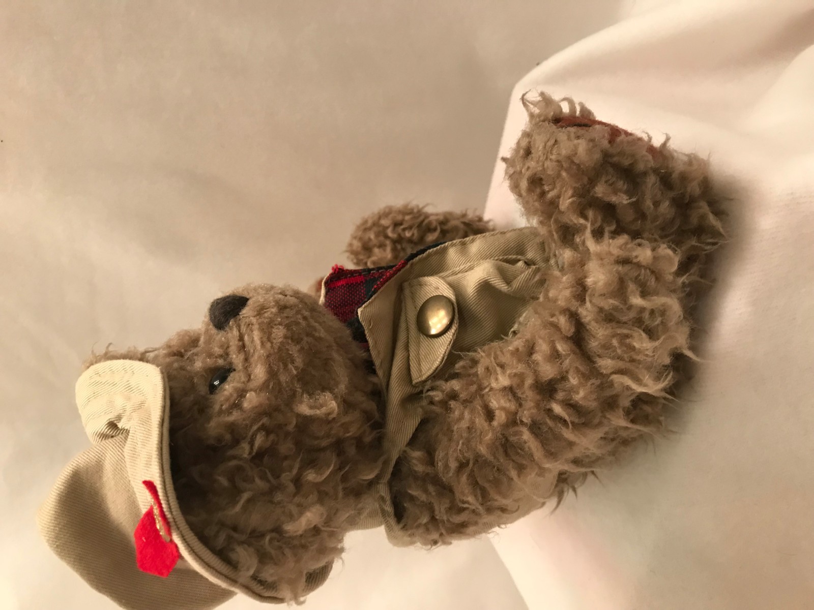 Vintage Brass Button Collectible Pickford TANNER Bear of Health Plush 11