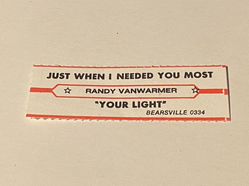 Randy Vanwarmer – Just When I Needed You Most / Your Light - Jukebox Title Strip