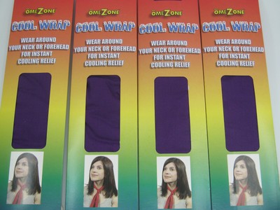 4 pcs Purple Neck Cooler Bandana Scarf Tie Evaporative Reusable Omezone 36 Inch