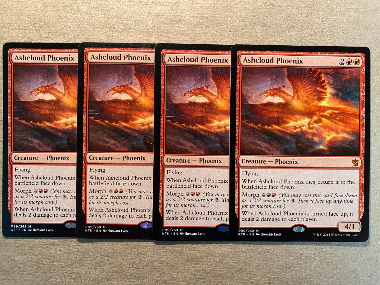 Ashcloud Phoenix 1x FOIL KTK MTG Khans of Tarkir Mythic MINT red Ashcloud Phoenix 1x FOIL KTK MTG Khans of Tarkir Mythic MINT red