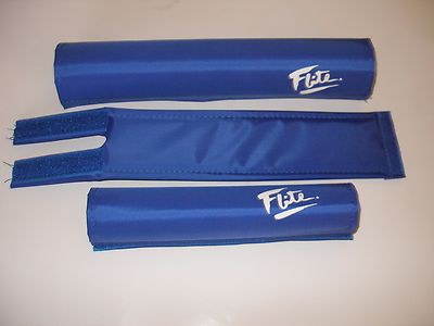 FLITE old school BMX bicycle padset foam racing pads STARS BLUE /& YELLOW
