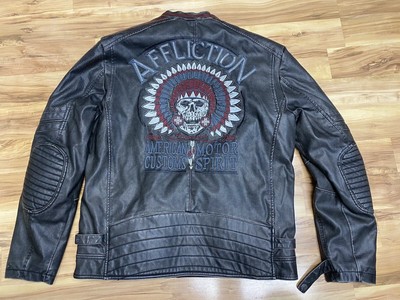 Affliction american customs leather jacket outlet