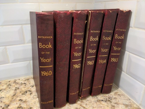ENCYCLOPEDIA BRITANNICA BOOK OF THE YEAR 1960-65 EVENTS OF 1960- 1965 HARDCOVER ENCYCLOPEDIA BRITANNICA BOOK OF THE YEAR 1960-65 EVENTS OF 1960- 1965 HARDCOVER