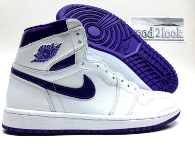 NIKE AIR JORDAN 1 HIGH OG WHITE/COURT PURPLE SIZE WOMEN'S 9 [CD0461-151]