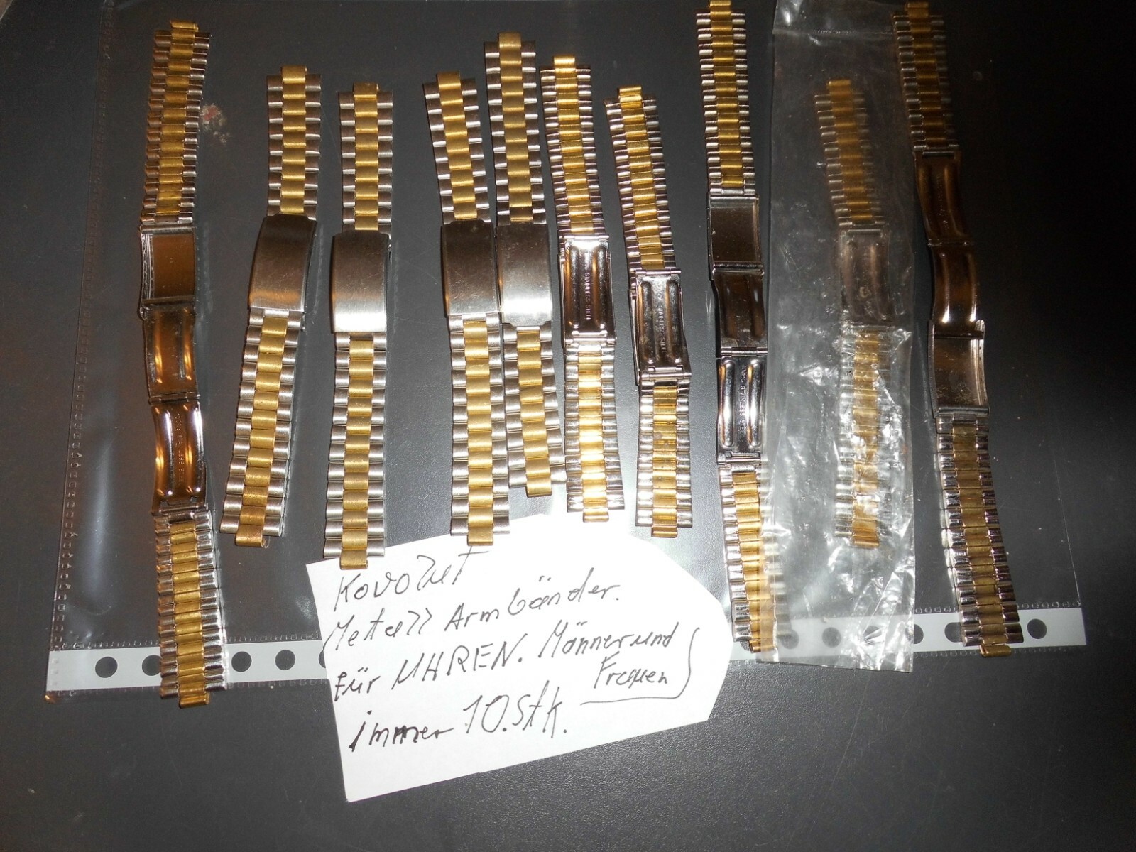 Konvolut Metall Armbänder für Uhren für Mann & Frau Immer 10 Stück / 1.1. A