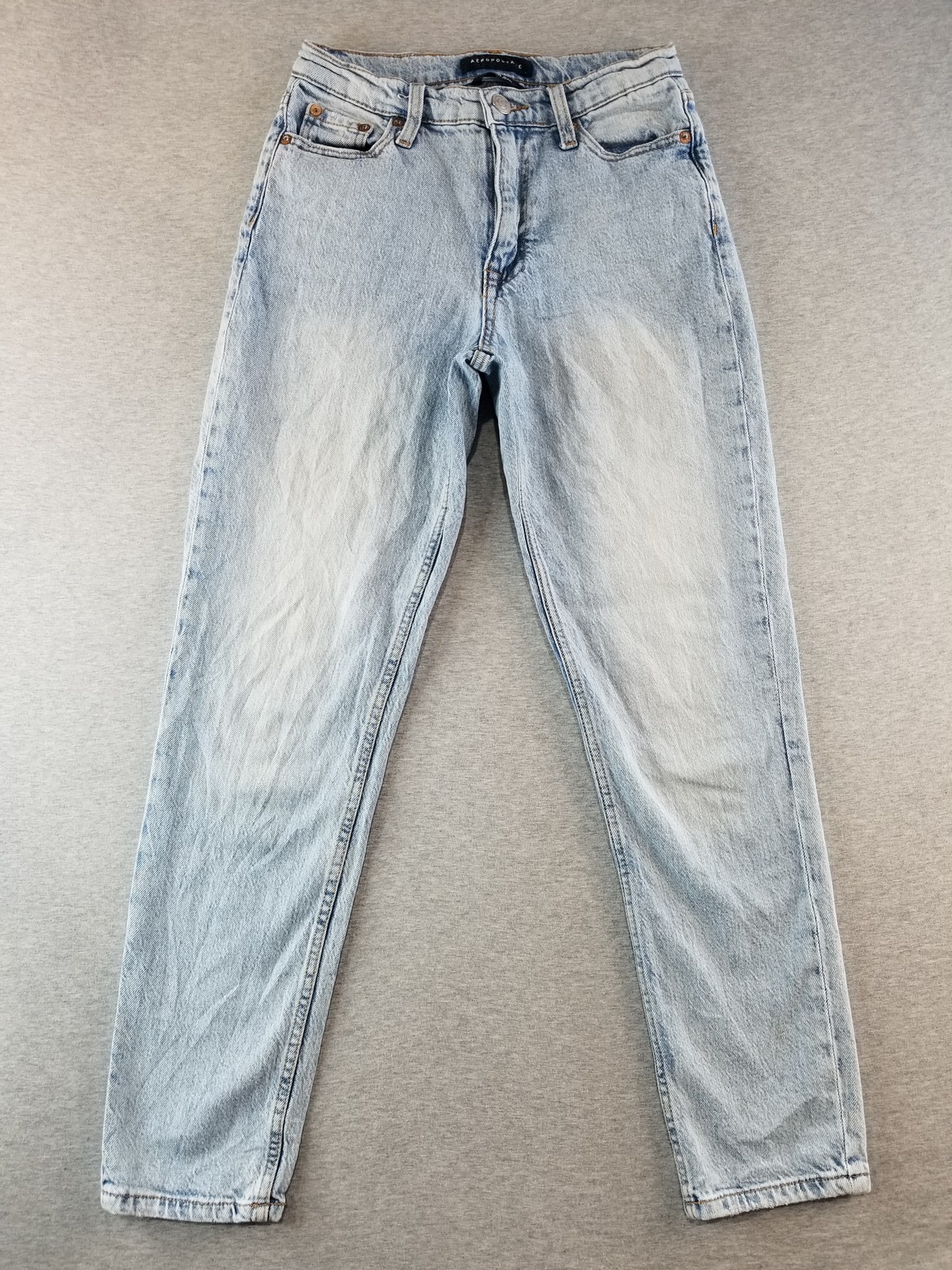 Aeropostale Jeans Womens Sz 00R VTG Mom Jean Light Wash 99%Cotton Normcore Cute