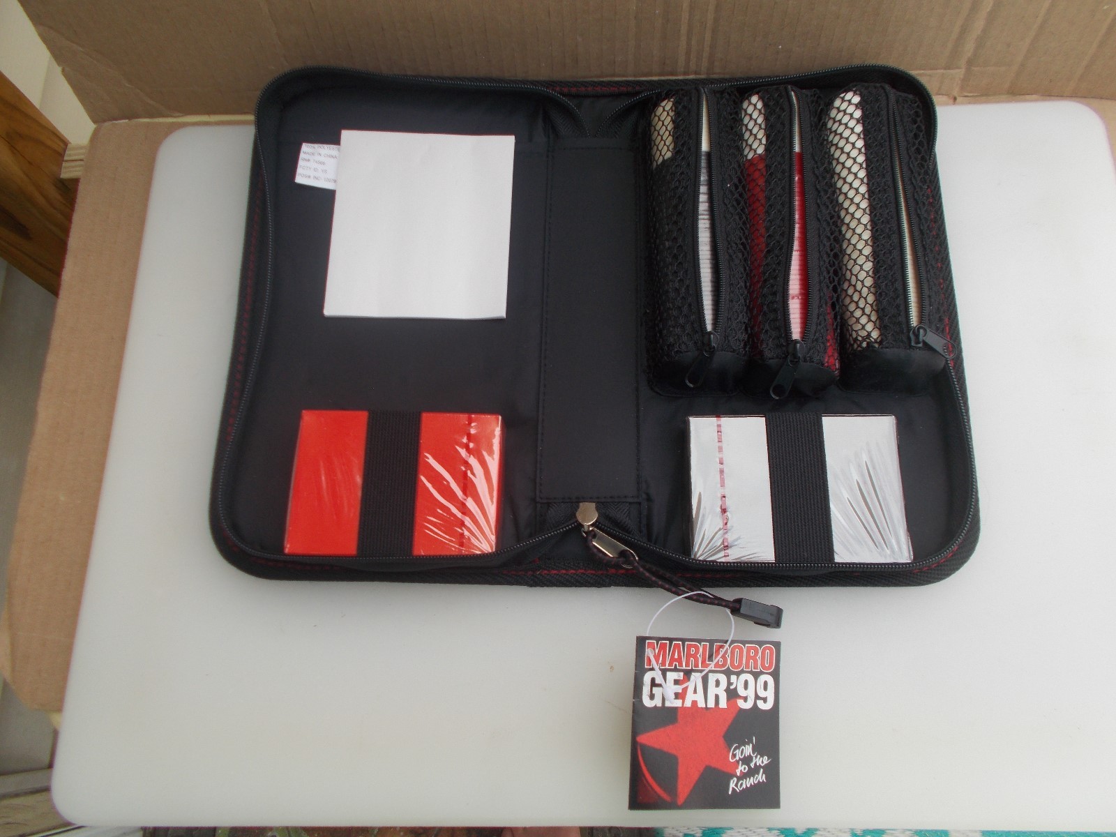 **Marlboro poker set** brand new in zip up case sealed cards chips Marlboro