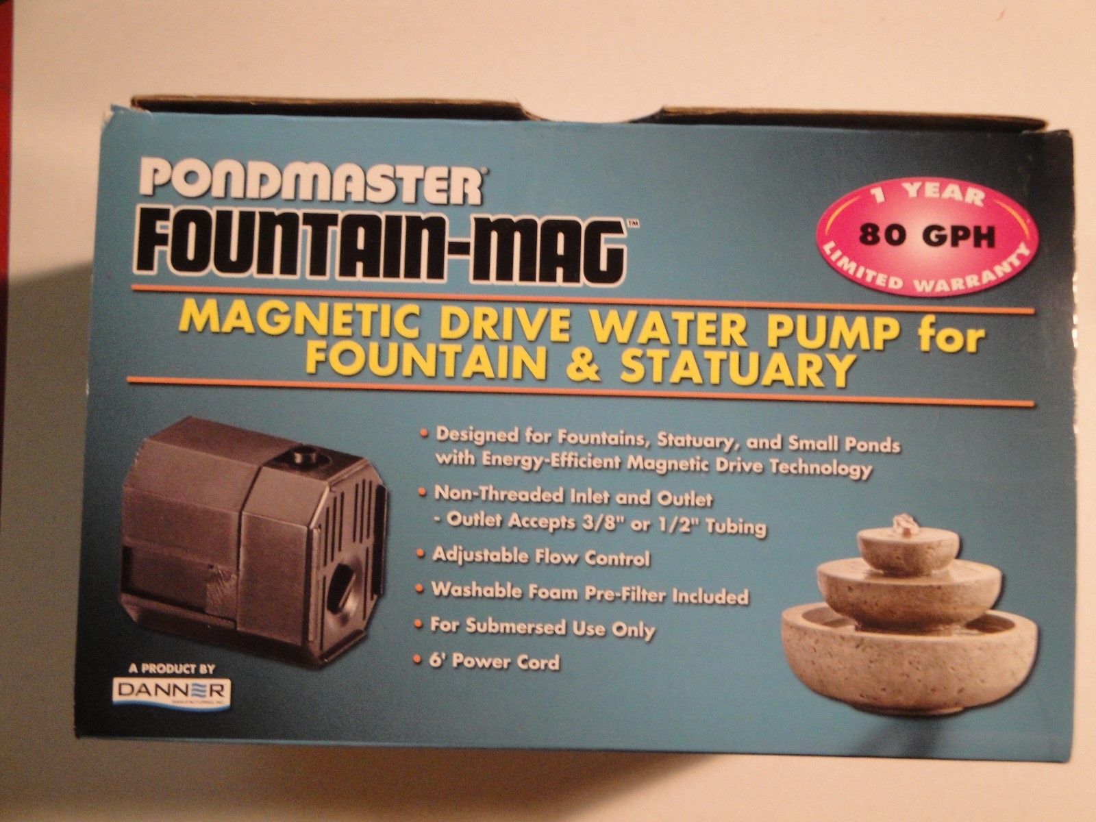 NEW PONDMASTER DRIVE UTILITY PUMP MODEL 02520 80 GPH (300