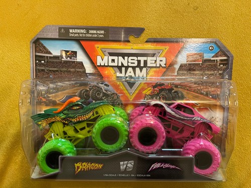 レア　JAG-TOY SUMMER TIME JUNCTION Monster Jam Series 21 Dragon & Pink Full Charge Spin Master