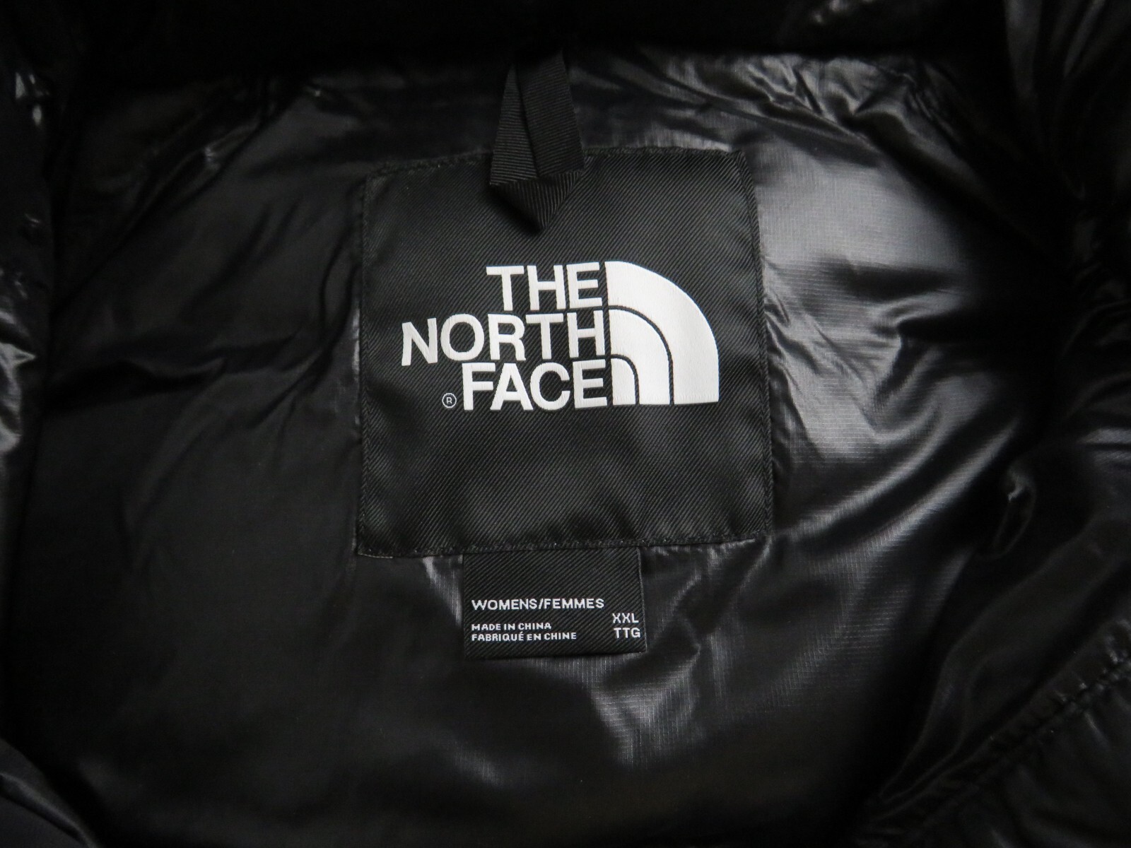 Pre-owned The North Face Womens  Nuptse Belt Long 700-down Insulated Hooded Jacket Black In Tnf Black