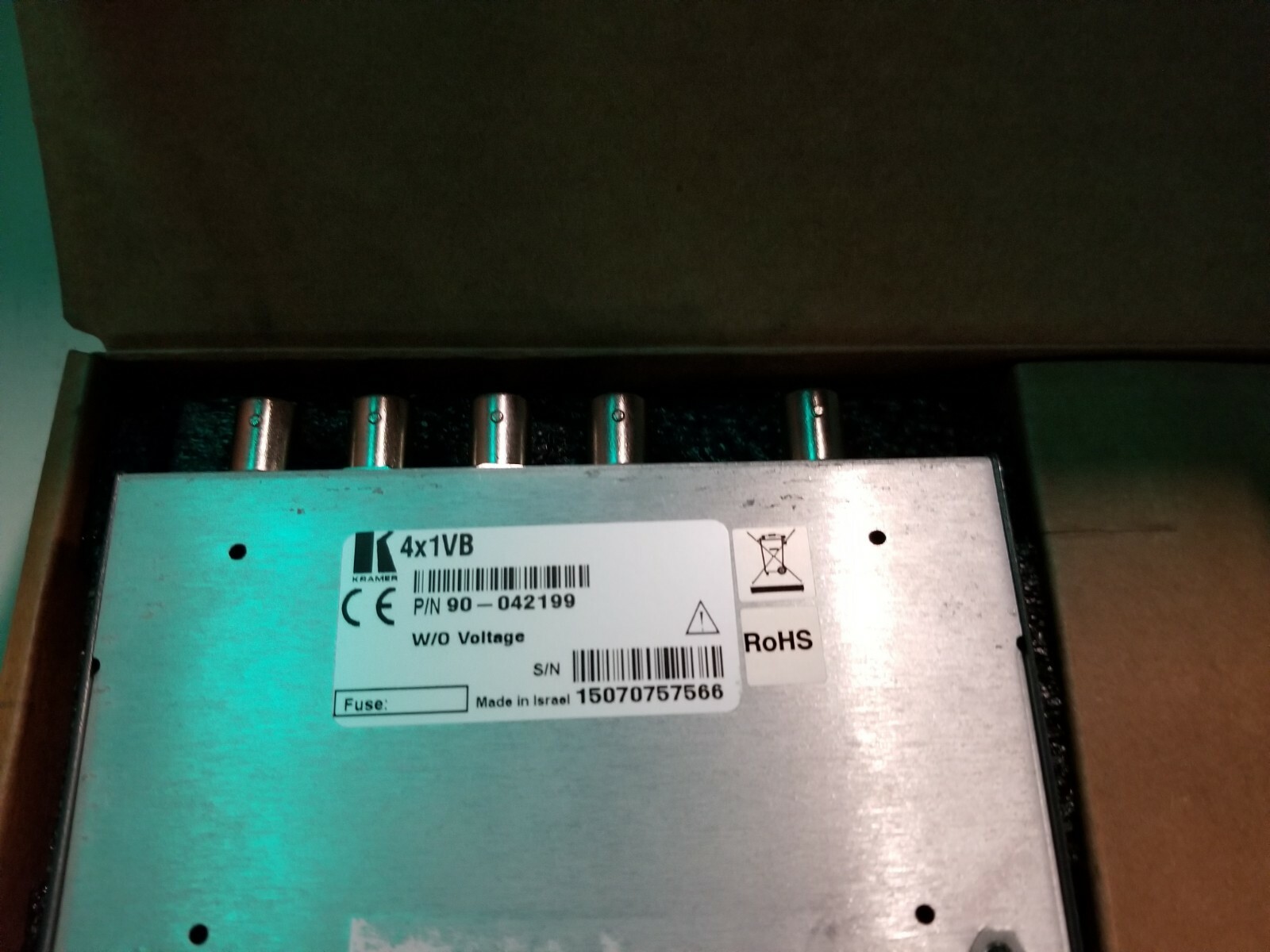 KRAMER 4x1VB 4 x 1 Passive High Resolution Video Switcher Composite