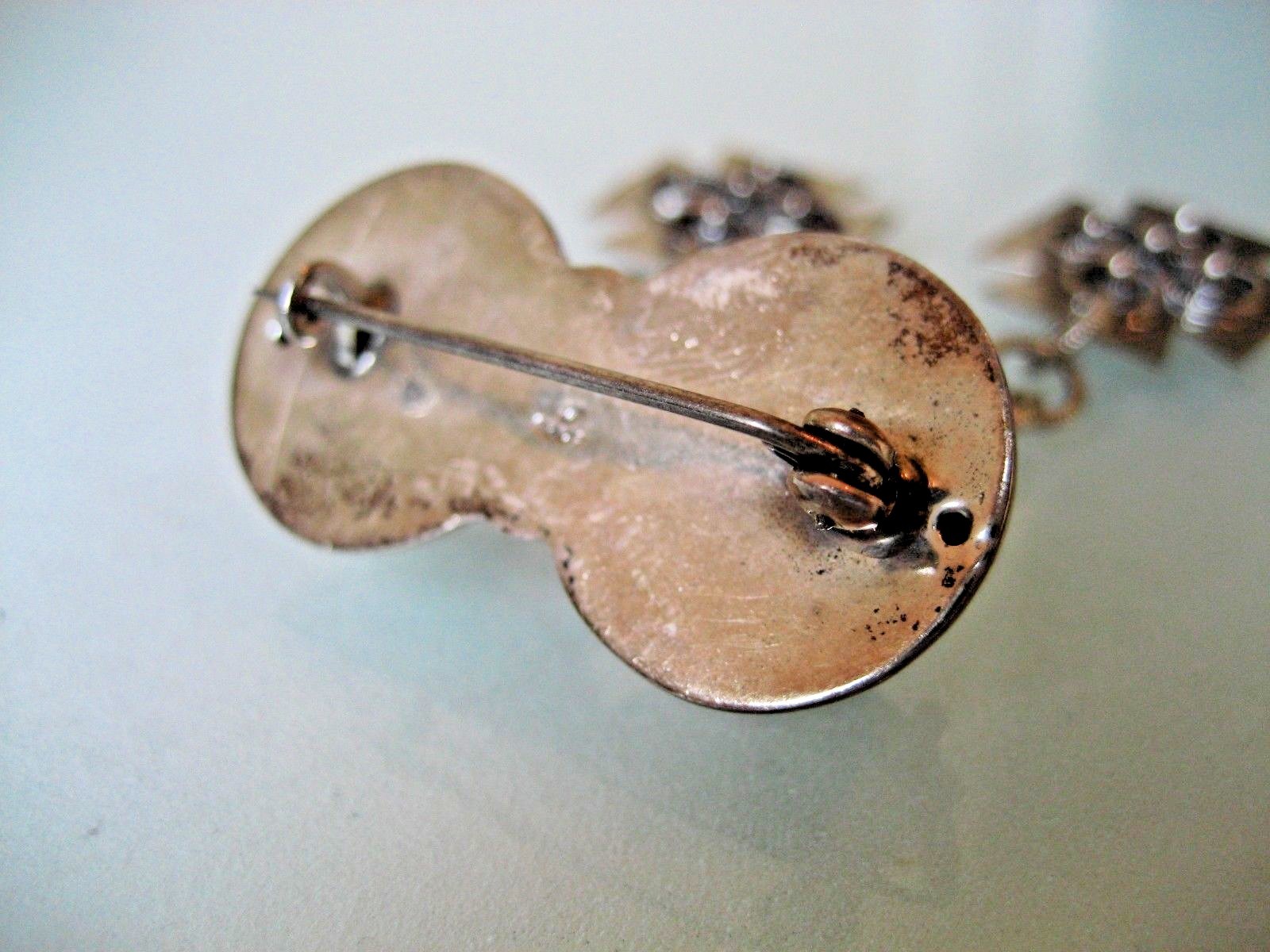 VINTAGE STERLING SILVER SOLJE NORWEGIAN TRADITIONAL BROOCH SIGNED J