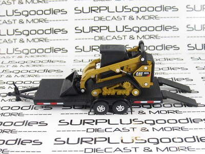 Diecast Masters 1:64 Caterpillar CAT 297D2 SKID STEER TRACK LOADER w/Trailer