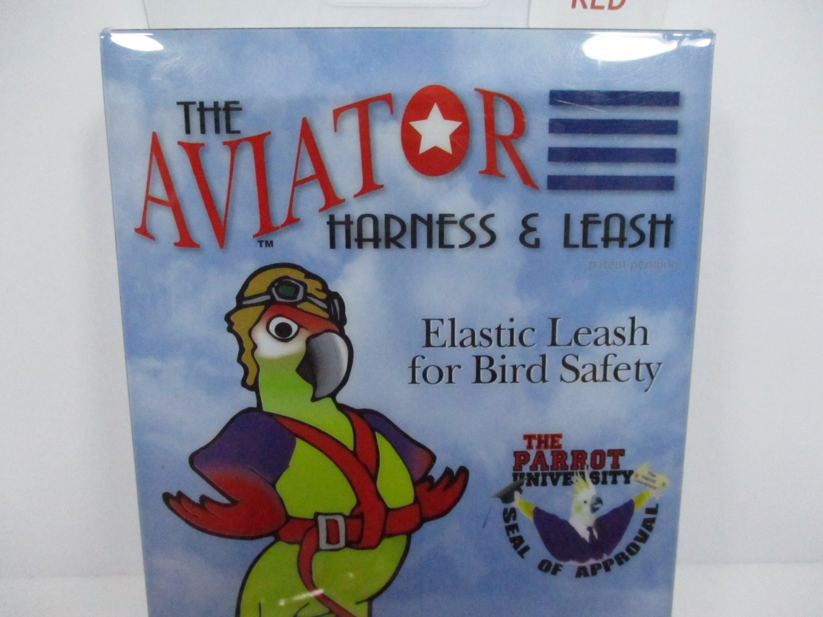 THE AVIATOR PARROT HARNESS & LEASH WITH DVD - LARGE - RED